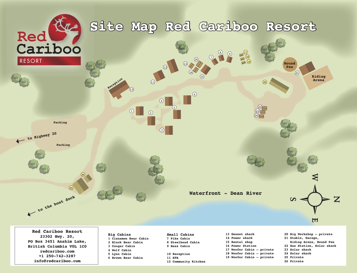 Site Map Red Cariboo Resort